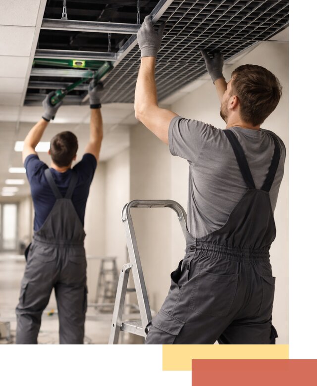 Монтаж потолка Грильято в Полевском: установка под ключ качественно