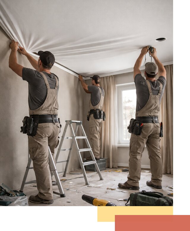 Монтаж матового натяжного потолка в Полевском качественно и быстро