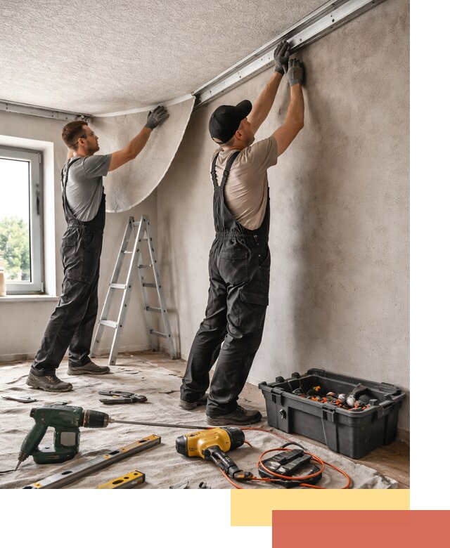 Монтаж фактурного натяжного потолка в Полевском качественно и быстро