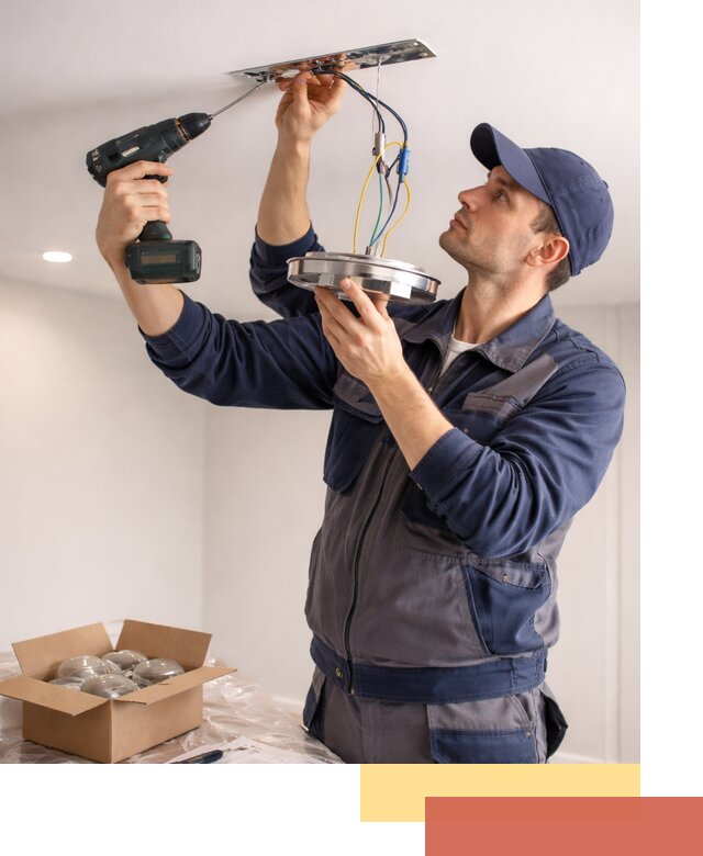 Установка люстры в натяжной потолок в Полевском