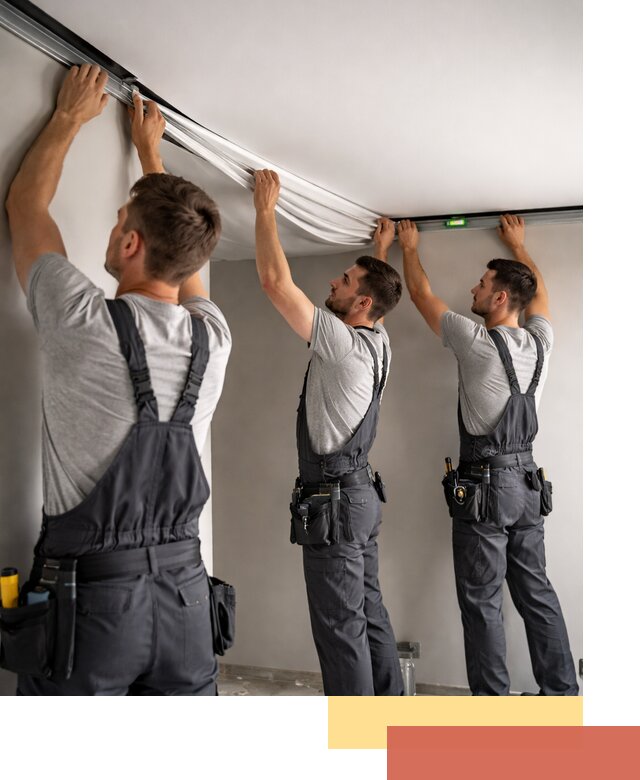 Теневые натяжные потолки в Полевском: монтаж и отделка быстро и качественно