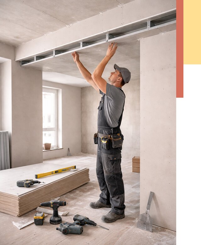 Потолок из гипсокартона с нишей в Полевском от 1283 руб. под ключ | ОТДЕЛОЧНИК-Плв