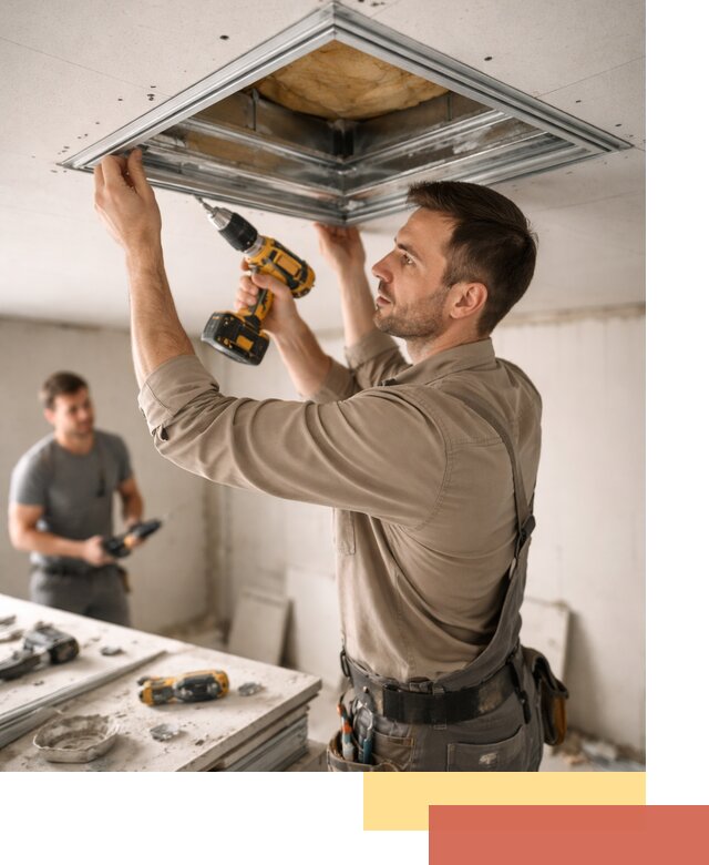 Монтаж люка в потолок из ГКЛ в Полевском