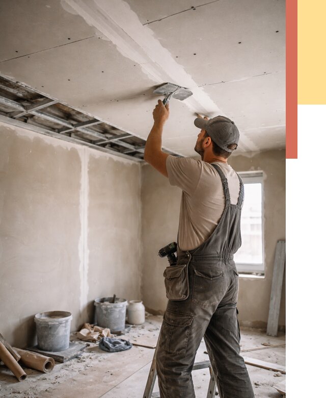 Ремонт потолка из гипсокартона в Полевском от 667 руб./м² — быстро и недорого | ОТДЕЛОЧНИК-Плв