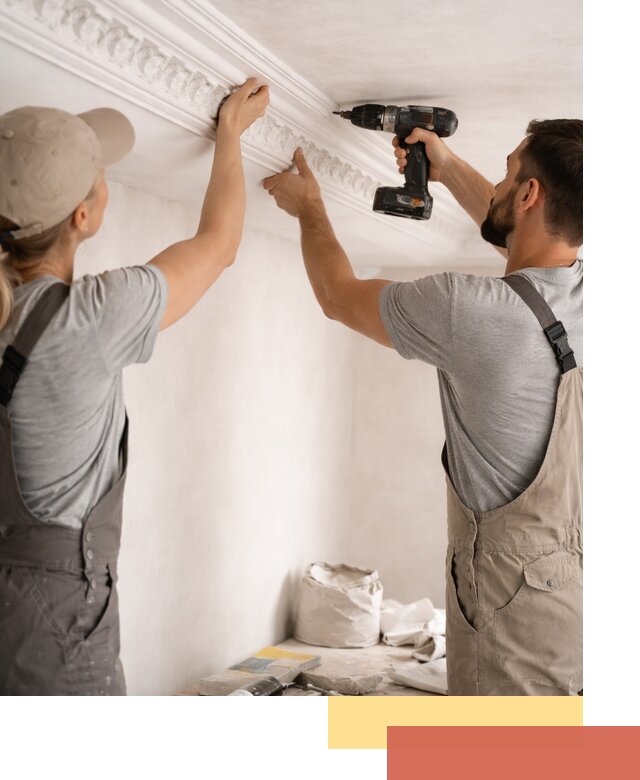 Профессиональный монтаж лепнины на потолок в Полевском