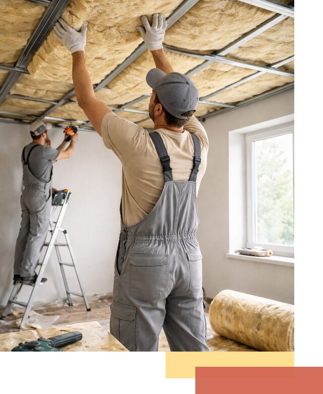 Утепление потолка под ключ в Полевском качественно и быстро