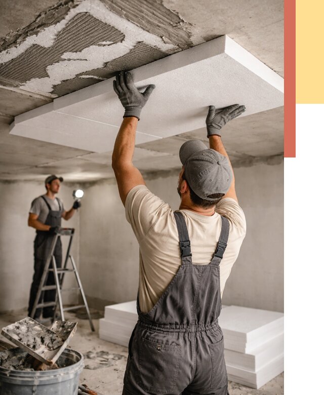 Утепление потолка пенопластом в Полевском от 4619 руб/м2 — недорого и быстро | ОТДЕЛОЧНИК-Плв